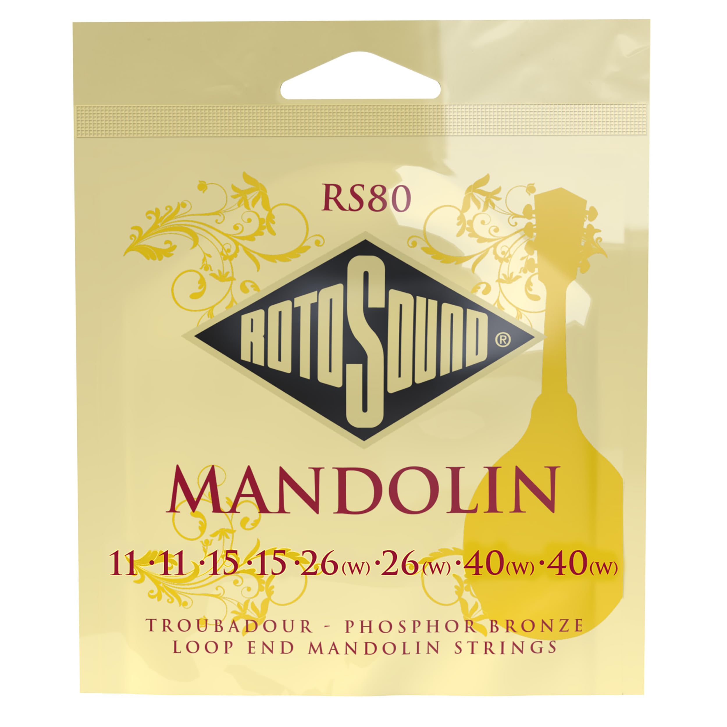 Assertive Mandolin Strings Set Phosphor Bronze 10-34 Medium Loop End