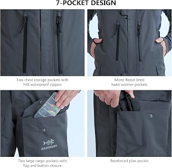 BASSDASH Splice Mens Insulated Waterproof Fishing Hunting Bibs Ripstop Breathable Snow Pants