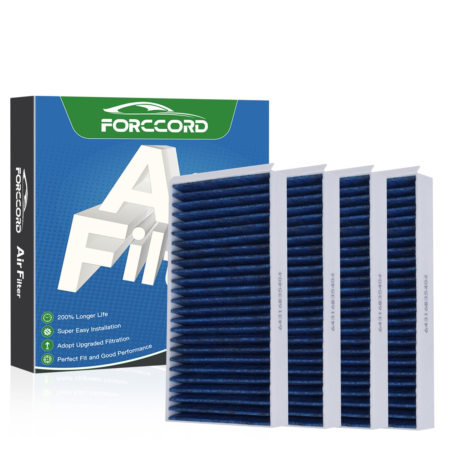 4-Pack Cabin Air Filters for Mini Cooper 2024-2014, BMW X1/X2 2022-2016