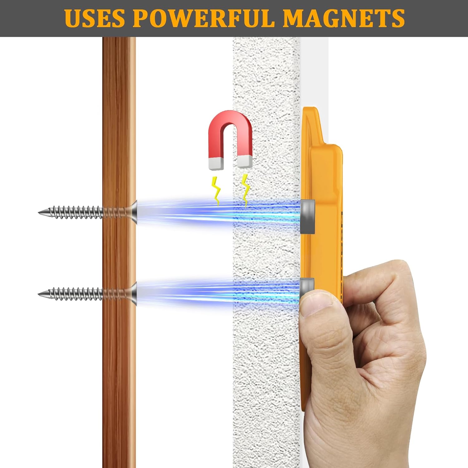 12 PCS Magnetic Stud Finder Easy to Use, Locate Screws, Nails, Metal Studs Compatible with All Drywall Construction