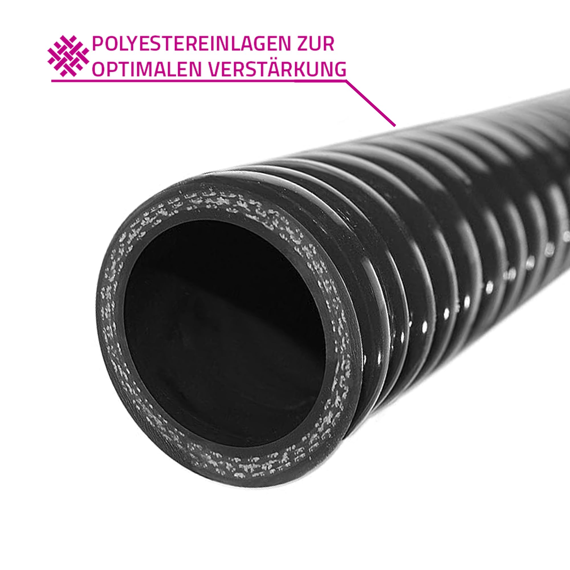 NovaNox® - Tubo in silicone superflex, inserto per filo Ø 13 mm fino a 54 mm, dimensioni a scelta, diametro interno: Ø 41 mm, colore: Nero