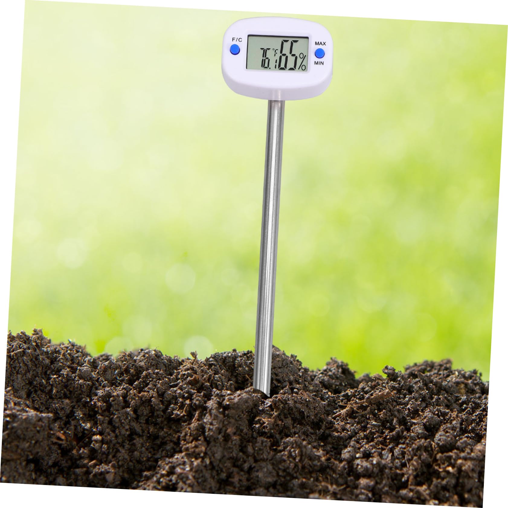 SUPVOX 3 Pezzi Essenziali Per Il Giardinaggio Termometro Per Terreno Misuratore Di Umidità Costruzione in Acciaio Inossidabile Facile Da Leggere Per La Semina