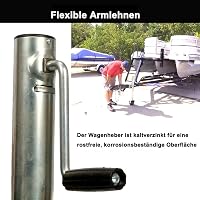 ybaymy Orrkerék Utánfutóhoz 680 kg Teherbírású, 6 Colos Összecsukható, Nehéz Terhelésre Tervezett Forgó Támasztókerék Lakókocsihoz 6