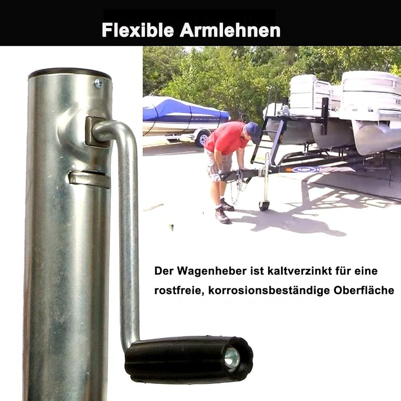 ybaymy Orrkerék Utánfutóhoz 680 kg Teherbírású, 6 Colos Összecsukható, Nehéz Terhelésre Tervezett Forgó Támasztókerék Lakókocsihoz