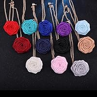 Vista 5 de Broches de moda para novios, bodas, arte de tela, hecho a mano, broche de flor de rosa, pin de solapa, insignia, cadena de borla, accesorios