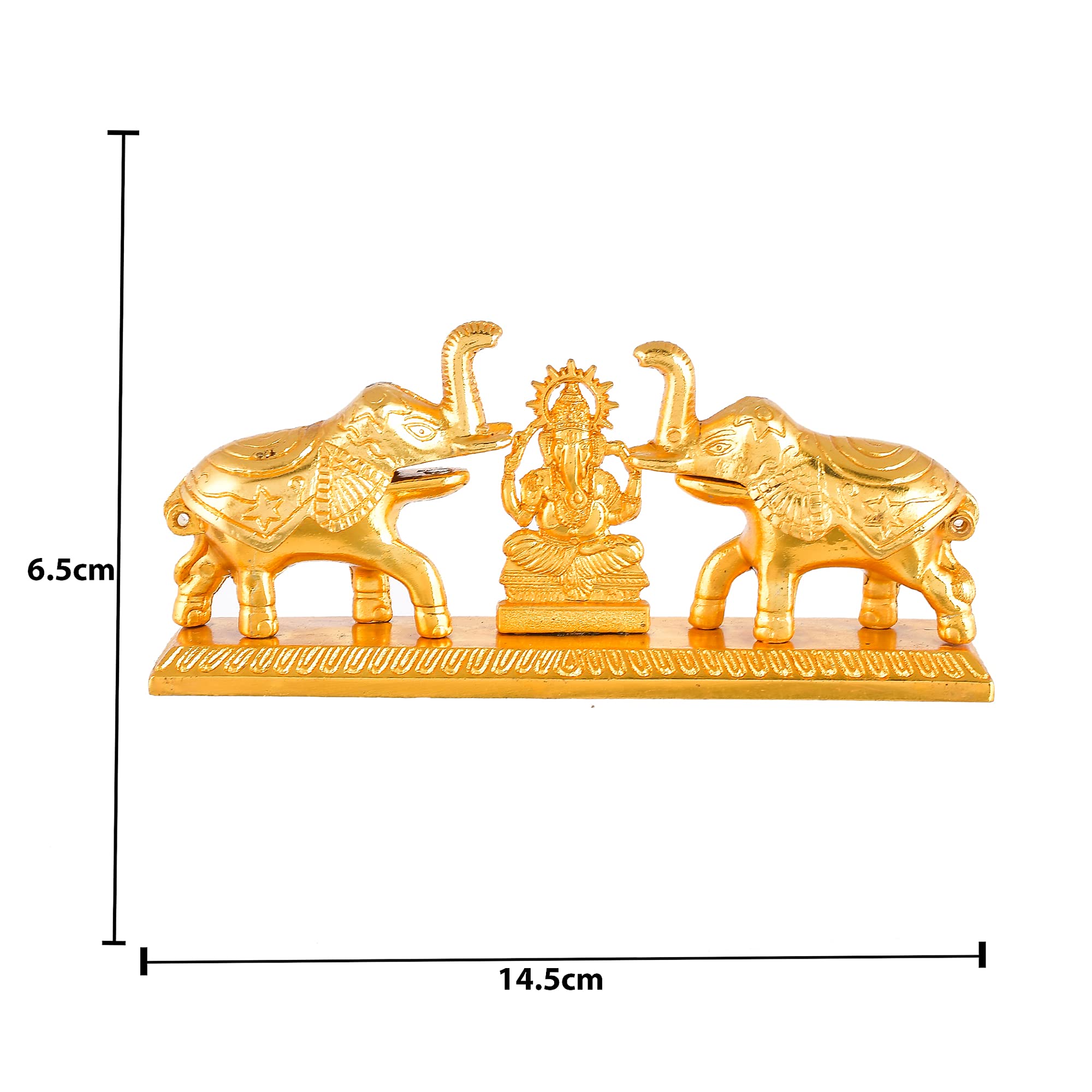 Great Art Maa Laxmi with Elephants Chopda for Roli-Chandan, Chawal-Akshat Kumkum Box for Diwali God Pooja Purpose Showpiece,(17 X 7 X 5 cm) 3
