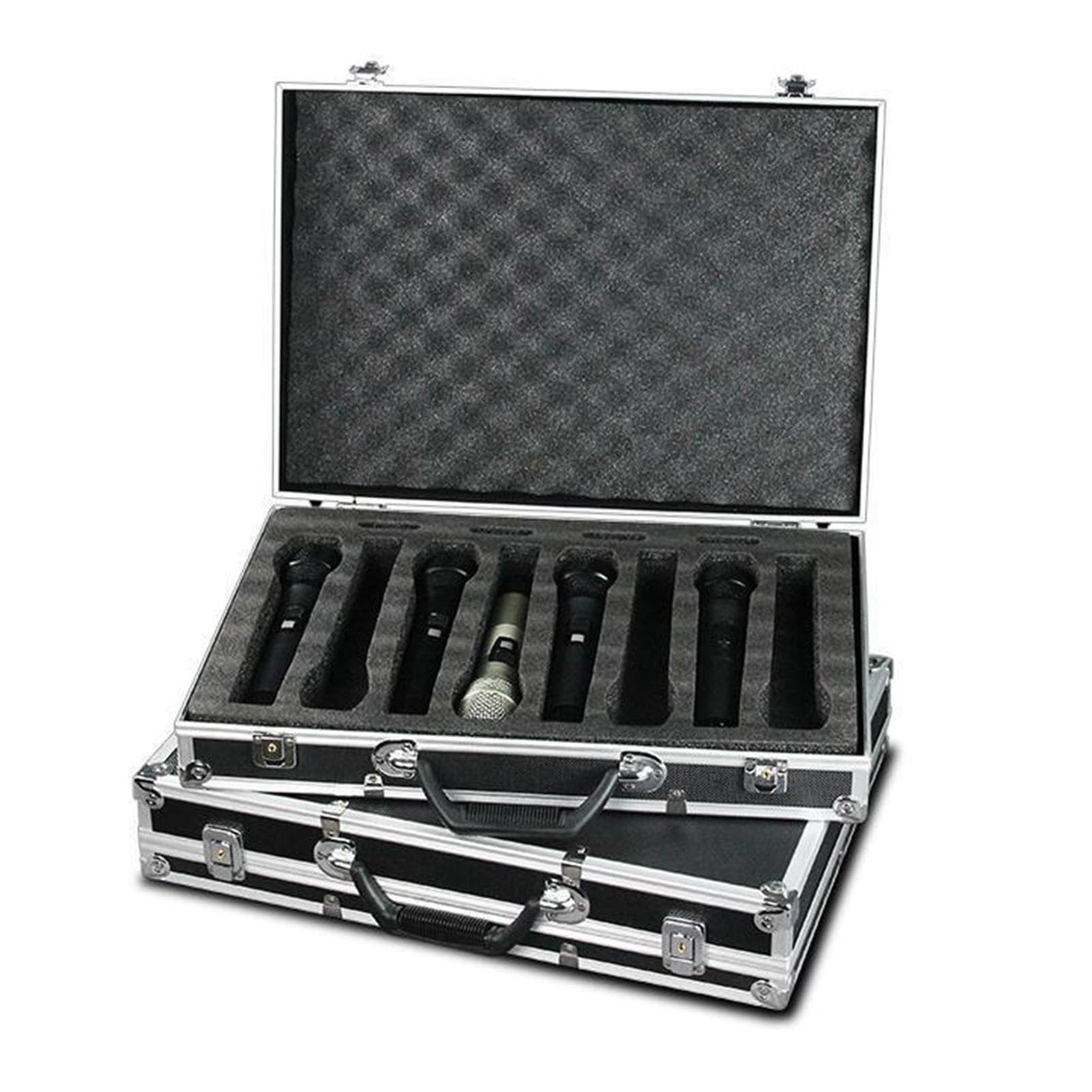 Custodia rigida per microfono vocale, portatile, facile da trasportare, in alluminio leggero con elevata durezza, per musicisti professionisti, custodia protettiva con