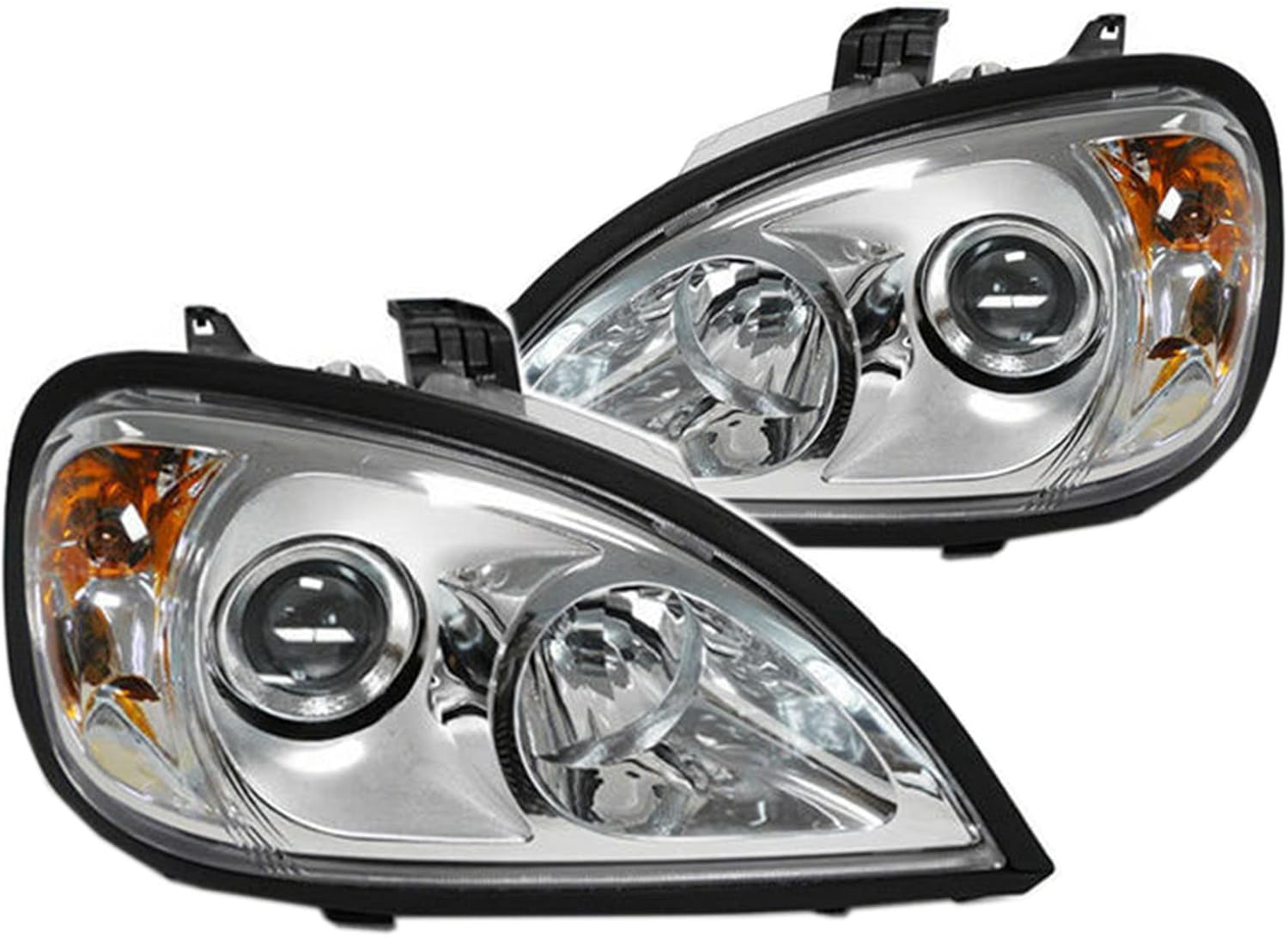 Depo 340-1104P-ASN1 Replacement Pair of Headlight Assembly w/projector w/Chrome bezel (This product is an aftermarket product. It is not created or sold by the OE car company)