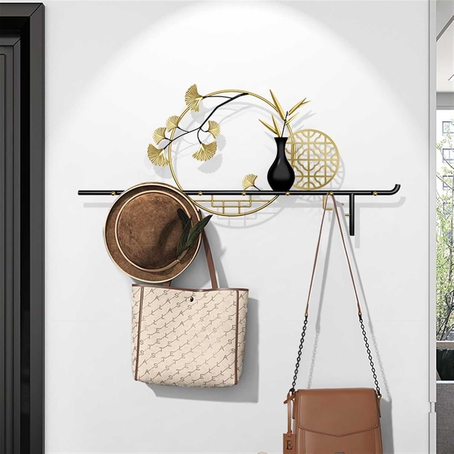 Wall Mounted Coat Rack Wall Mounted Coat Rack - Heavy Duty Hooks All Metal Contemporary Coat Hanger for Jacket Coat Hat for Mudroom Entryway Bathroom Rack for Wall