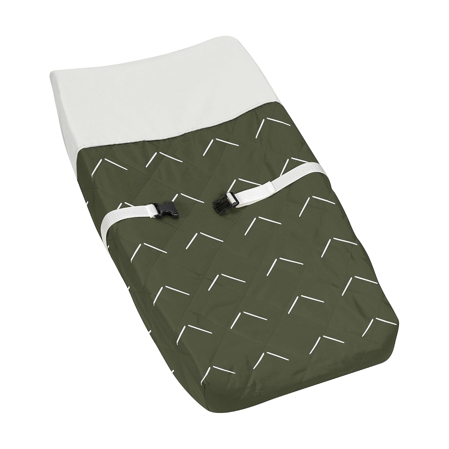 Sweet Jojo Designs Dark Green Boho Arrow Boy Girl Baby Changing Pad Cover Infant Newborn Diaper Table Change Mat Sheet Hunter Sage Modern Bohemian Gender Neutral Farmhouse Shabby Chic Ivory Arrows