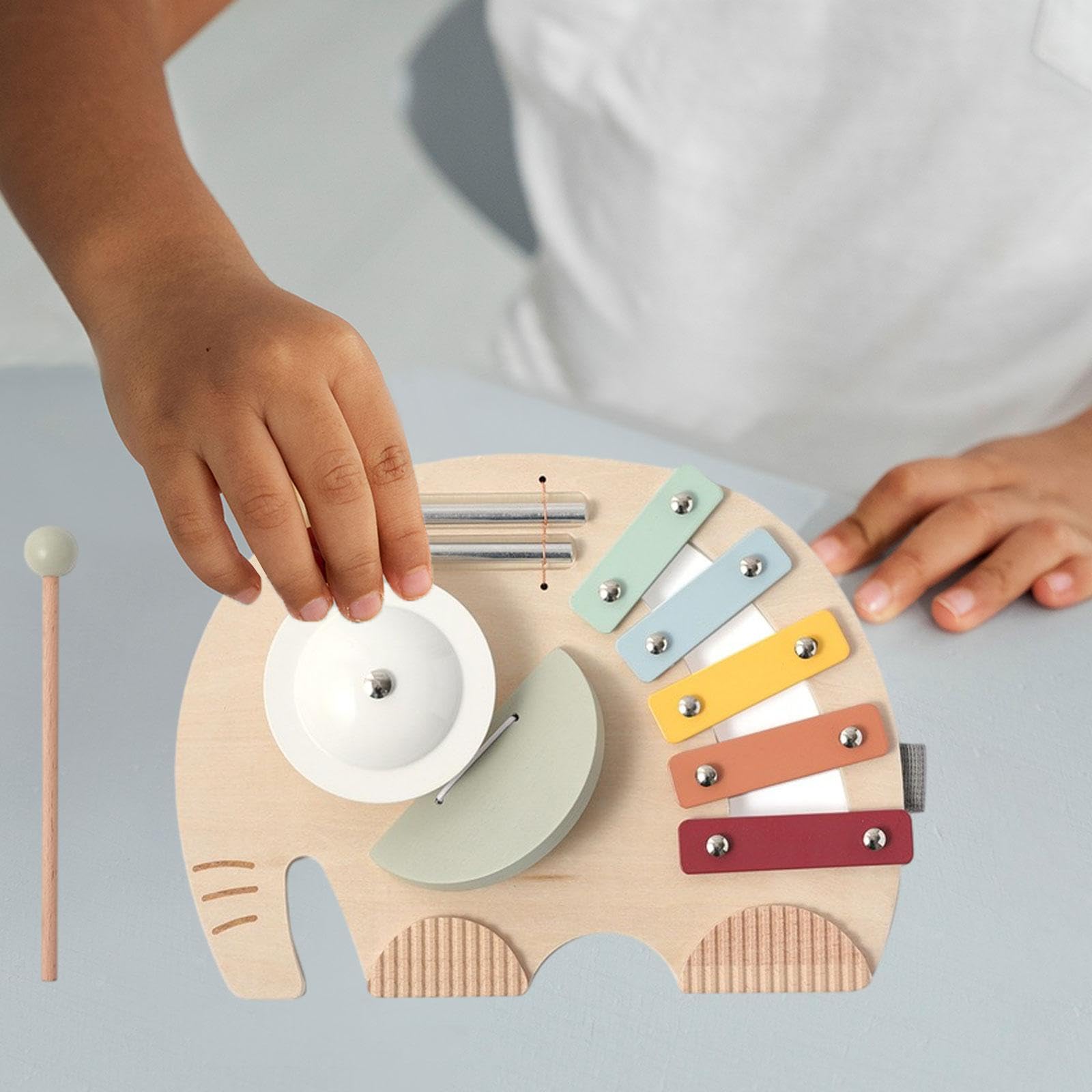5 Remarque Bois xylophone xylophone Musical jouet éducatif Fine Skill Motor Percussion Instrument pour les orchestres à domicile