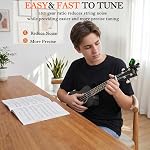 Soprano Ukulele Kit débutant 21 Inch w/Free Leçon en ligne Gig Bag Tuner Picks Strap, rapide à apprendre