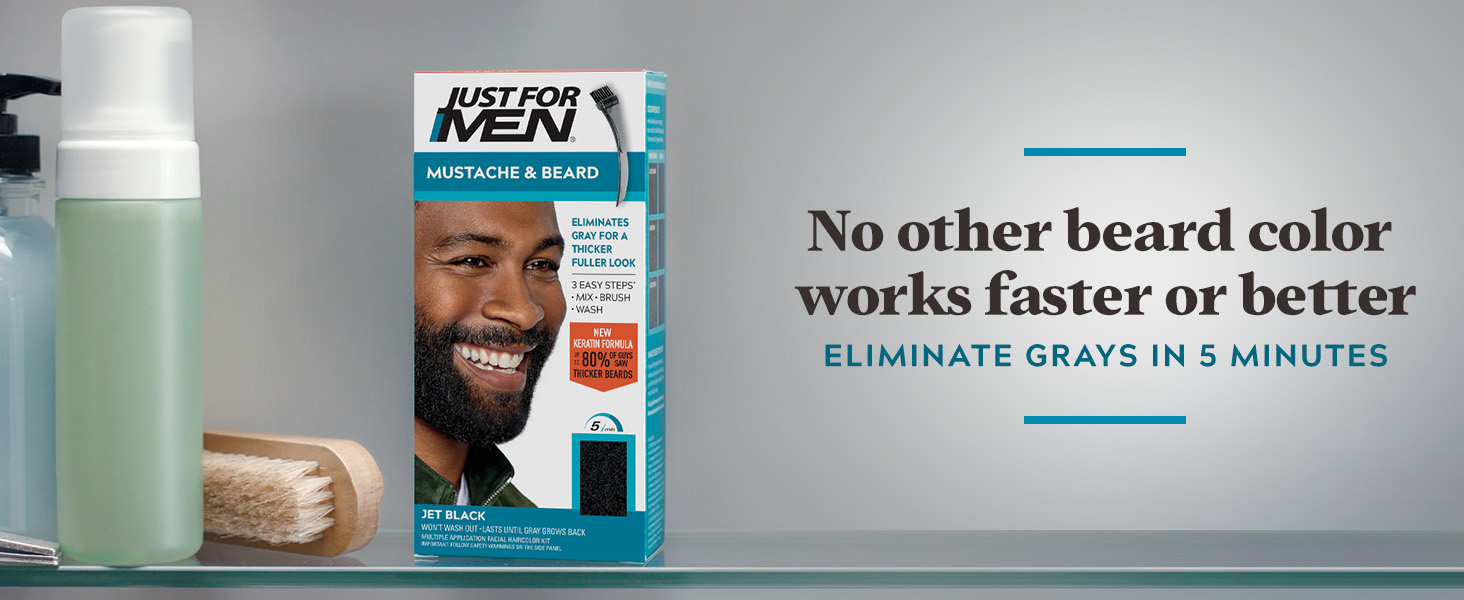 Amazon.com: Just For Men Mustache & Beard, Beard Coloring for Gray