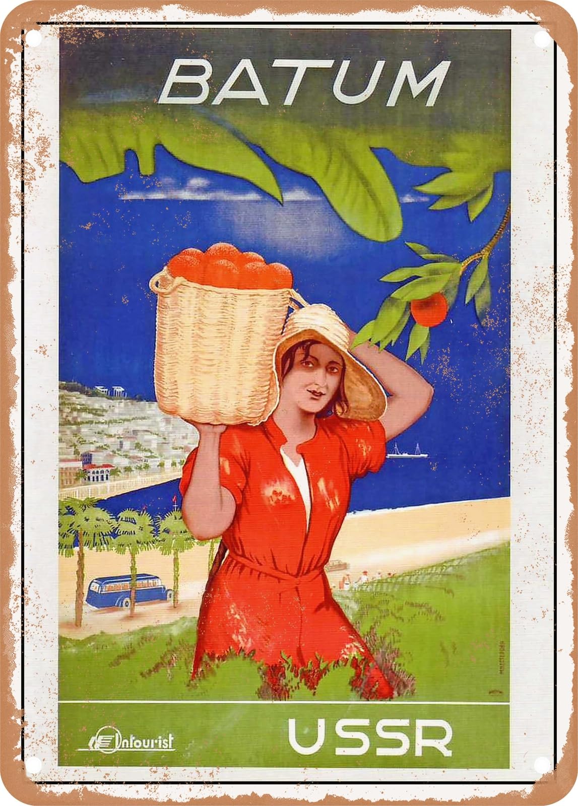 METAL SIGN - 1936 Batum Intourist USSR Vintage Ad home decor