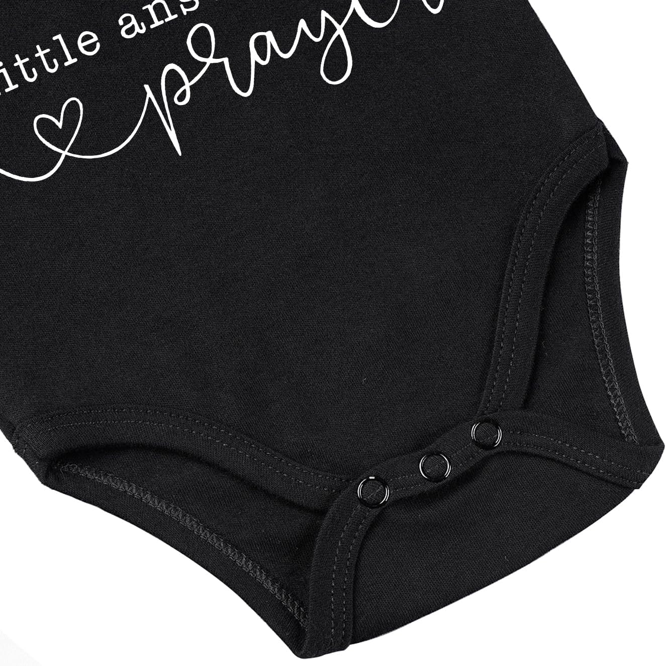 Little Answered Prayer Infant Reveal Ideas Pregnancy Baby Announcement Bodysuit Girl And Boy 0-12M - Image 7