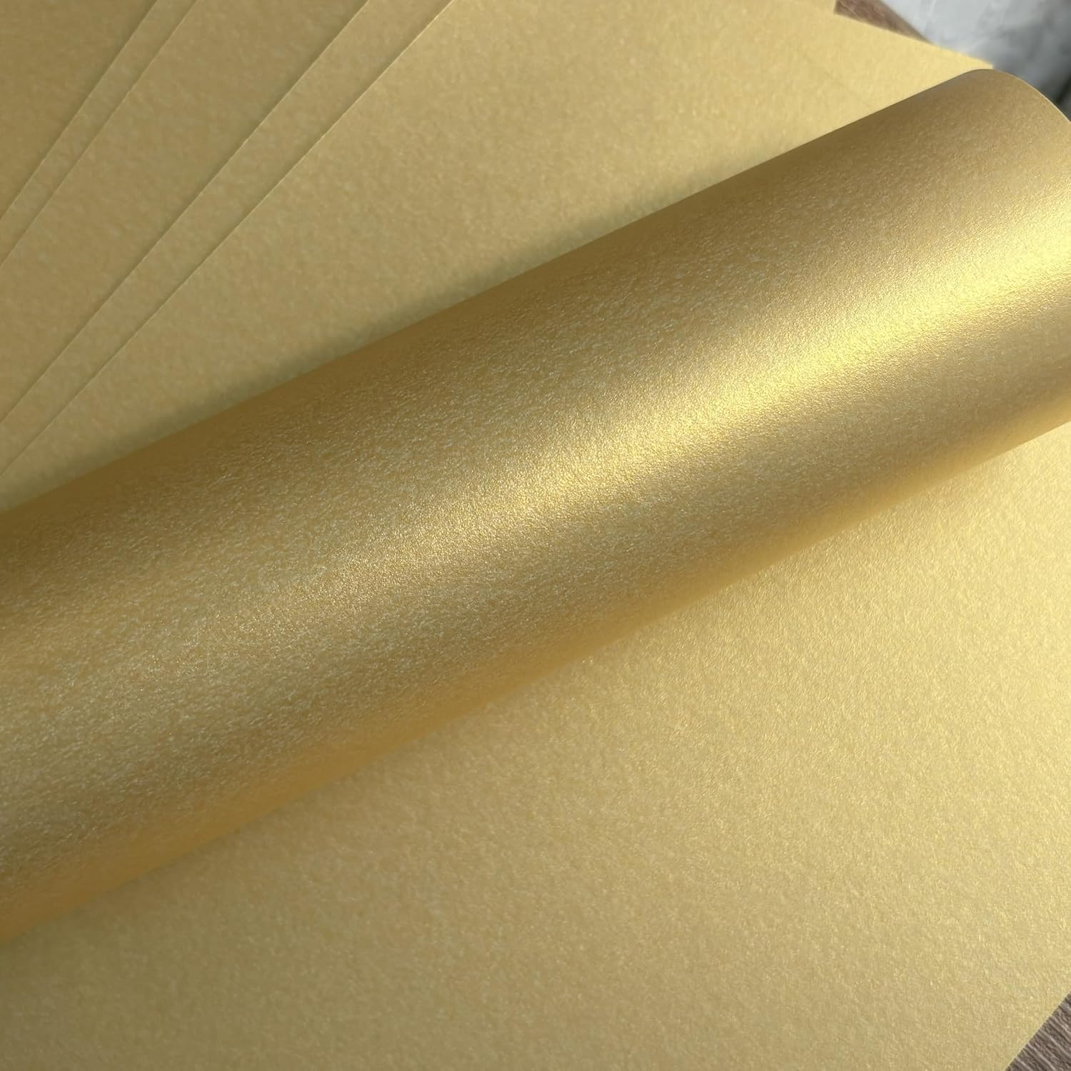 Fogli di carta dorati, formato A4, perlati, 120 g/mq, doppio lato, adatti a stampanti laser e a getto d'inchiostro