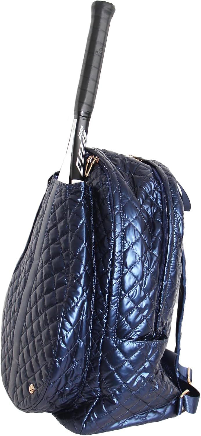 Tennis Backpack for Women- Tennis Bag for Women with Tennis Racket Cover + Zipper | Holder Elastic Pockets For Water Bottle | Large Storage Compartment