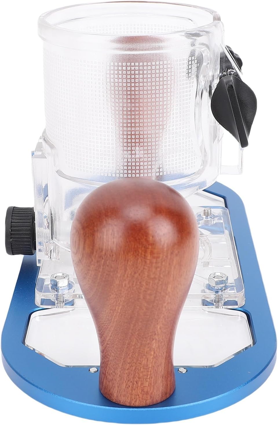 Greensen Wood Trimmer Router Base, Aluminum Alloy Construction, Ergonomic Wooden Handle, Designed for 65mm Trimming Machines, for Woodworking Projects
