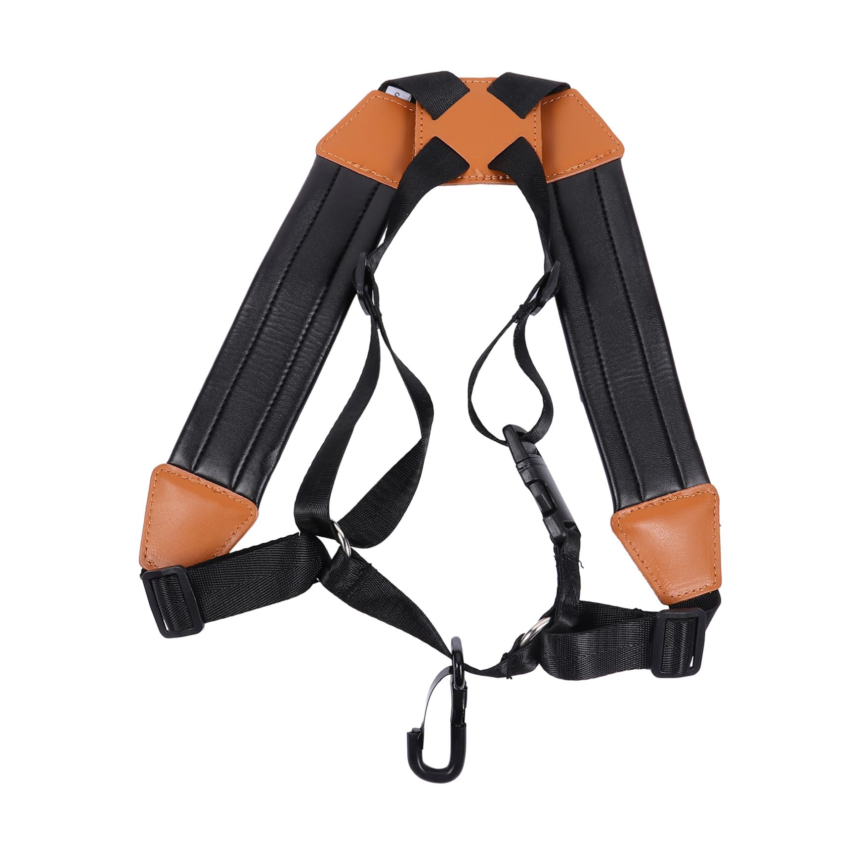 ibasenice 3pièces Harnais De Saxophone Padded Bandoulière Pour Alto Et Ténor Noir