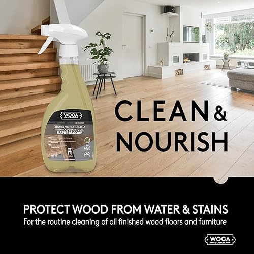 Miniatura 6 de WOCA Denmark - Spray de jabón natural 25.4 fl oz - Limpiador y protección de encimeras de madera con acabado de aceite y cera, tablas de cortar,