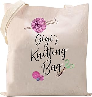 Gigi’s Knitting Bag Grandma Knitting Tote Bag Knitting Lover Shopping Bag New Gigi Gift (Gigi Knitting Bag CA)