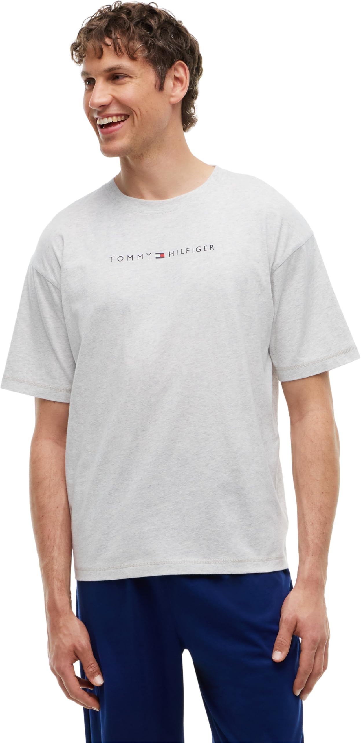 Tommy Hilfiger Men’s Short Sleeve Round Neck Logo T-Shirt