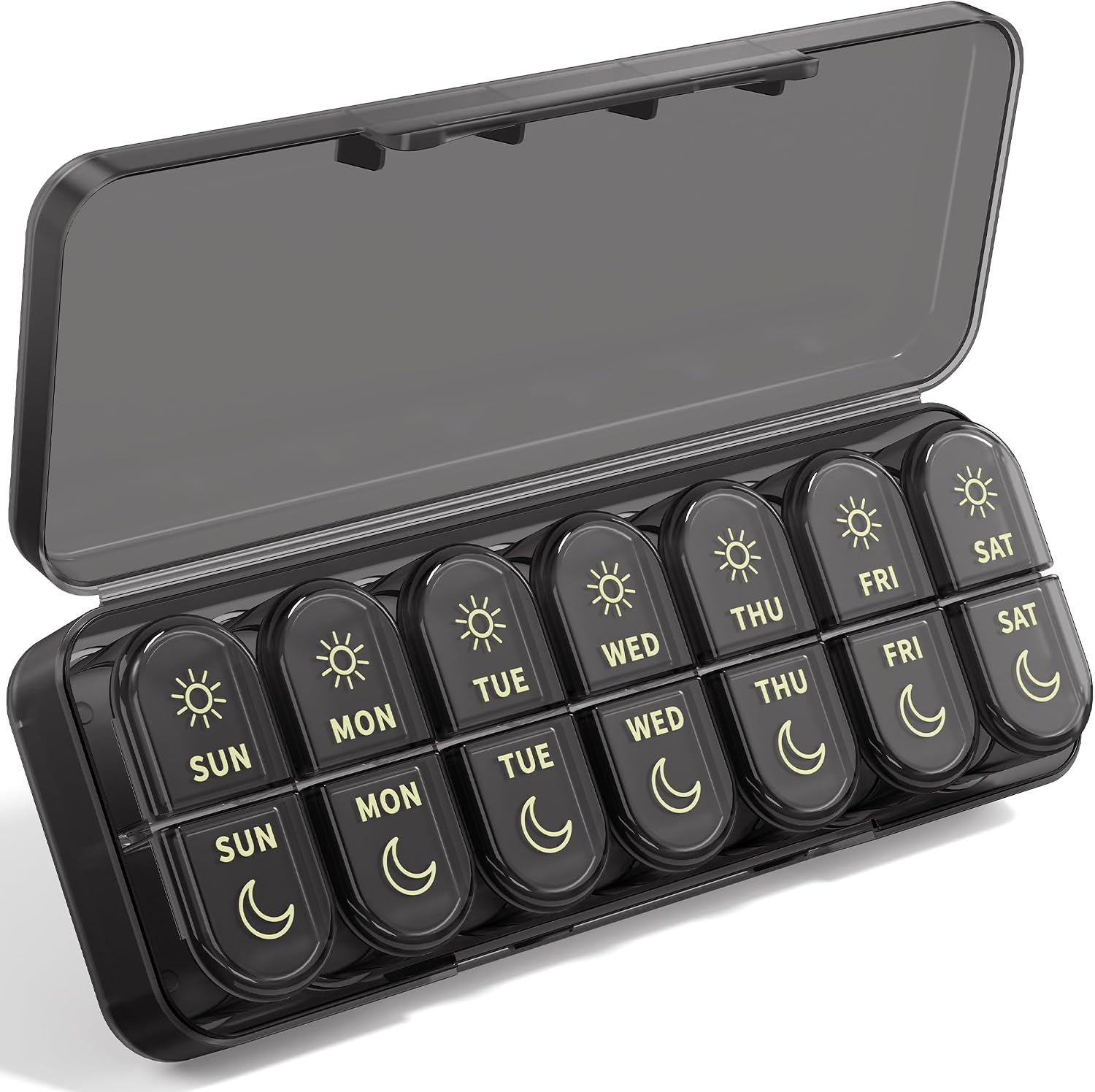 Weekly Pill Organizer 2 Times a Day, AM PM Pill Box Organizer 7 Day