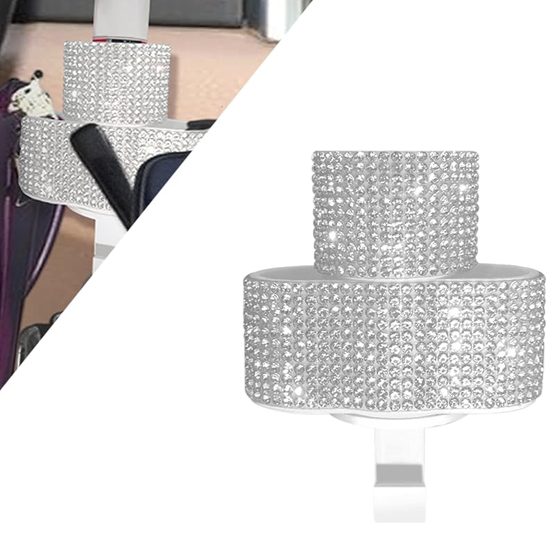 Porta-Batom e Óculos de Sol para Carro I3DIDEA com Strass e Fixação Adesiva, Branco
