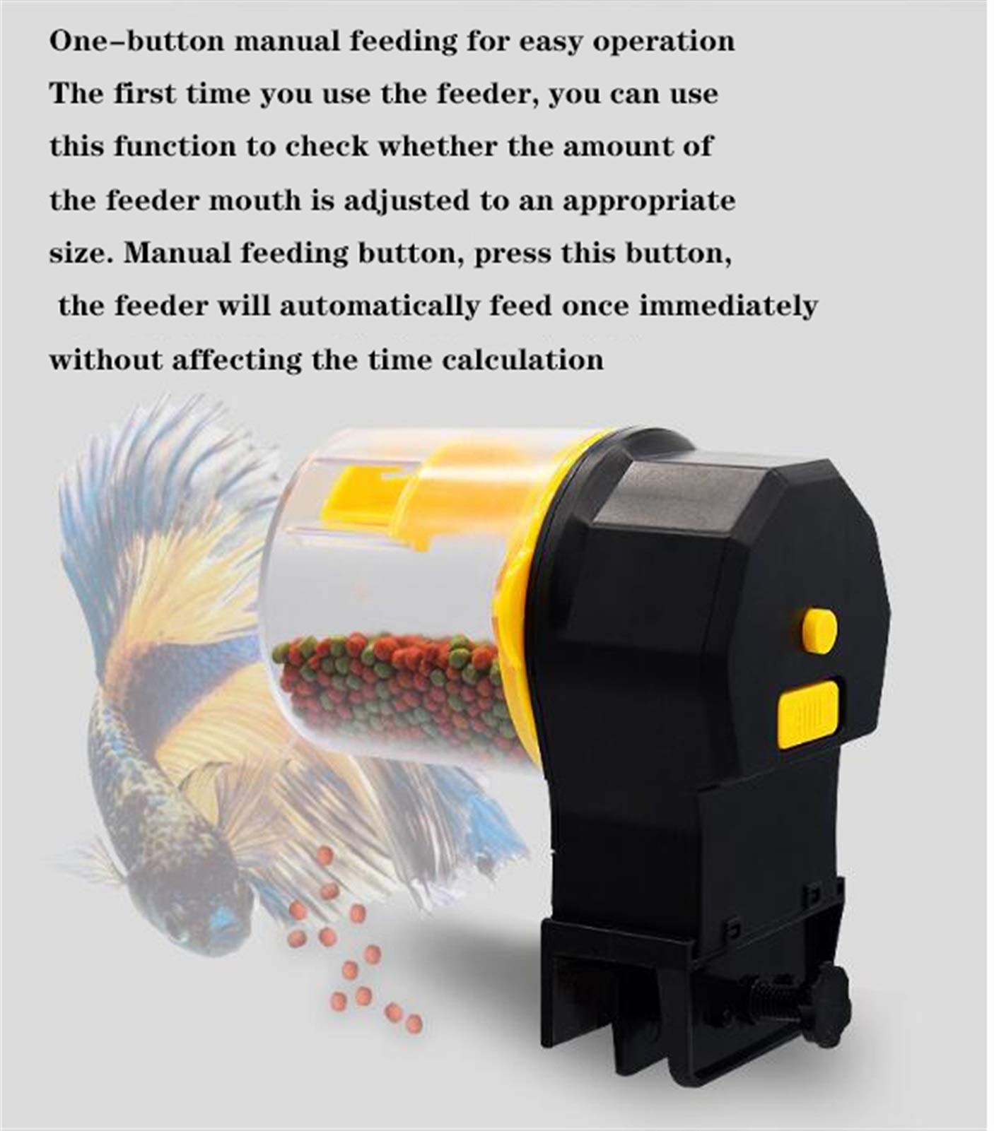 Automatic Fish Feeder Alimentatore for Pesci con temporizzazione Intelligente mangiatoia Alimentatore Automatico Elettrico programmabile a Prova di umidità for Acquario