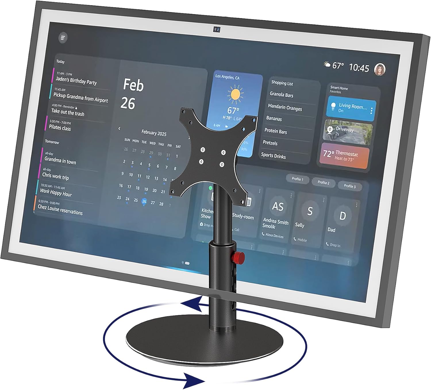 Rotatable Stand for Echo Show 21/15 Gen 1-2