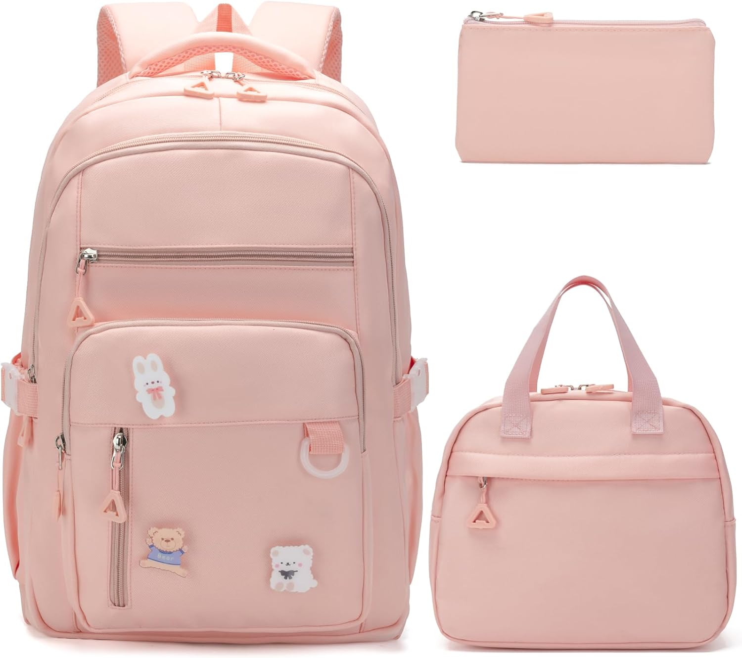 LEWKANA Cute Backpack For Girls, 5 Pack Kawaii Backpack Aesthetic Backpack With Lunch Box Set, Girls Blue School Bookbag For Kids Teen Elementary | Kids' Backpacks - View #2