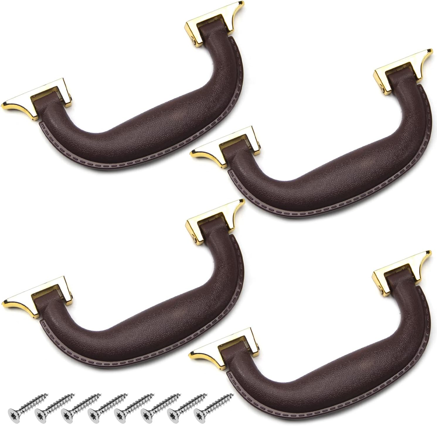 Luggage Handle Suitcase Handle Replacement Suitcase Handles Plastic, Brown 4pcs