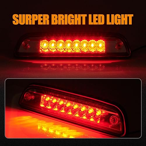 Miniatura 195 de Tercera tercera luz de freno para Chevy Silverado 1999-2006/GMC Sierra 1500 2500 3500HD, 2007 Silverado/Sierra Classic Modelo LED Time Tunnel