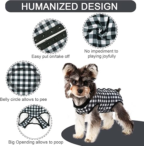 Miniatura 45 de Traje de cirugía para perros, traje de recuperación de esterilización femenina para perros, traje de recuperación quirúrgica para perras, traje