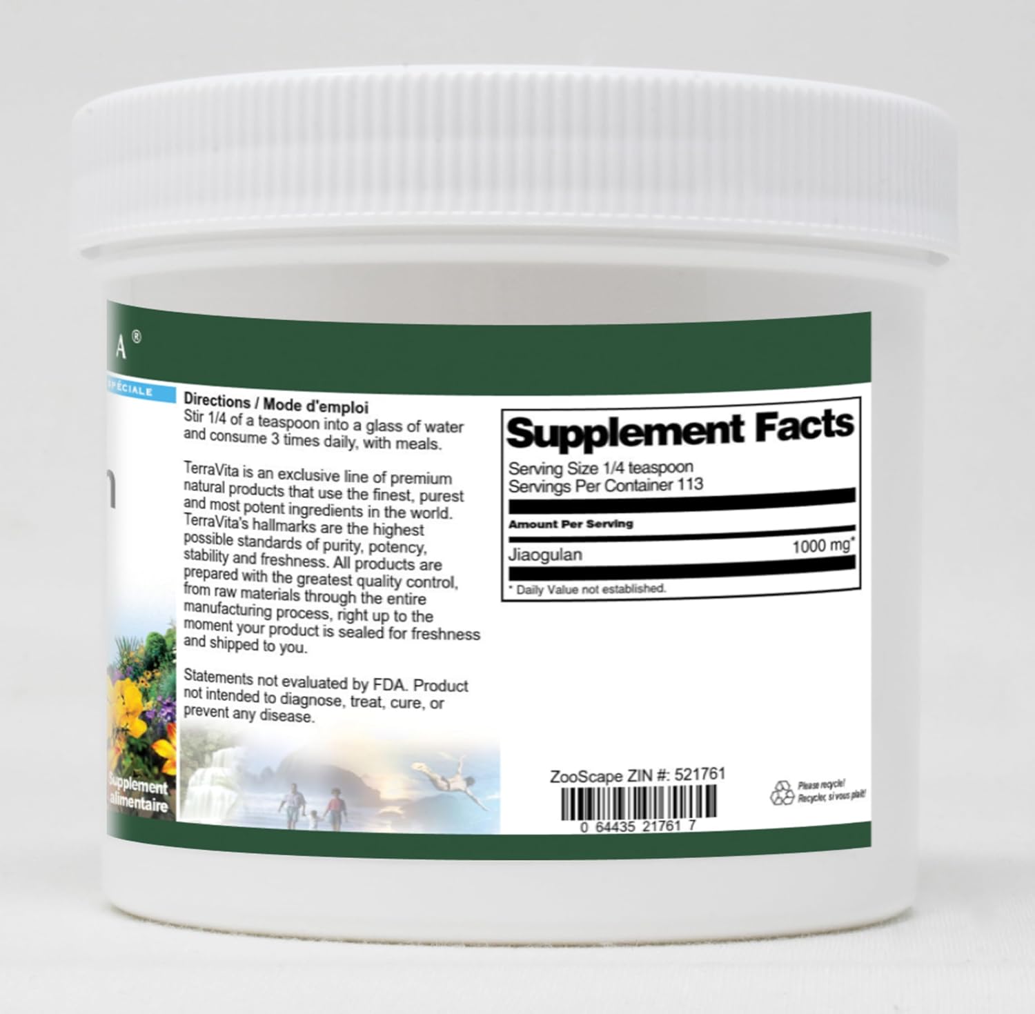 Jiaogulan Powder (4 oz, ZIN: 521761) - 3 Pack