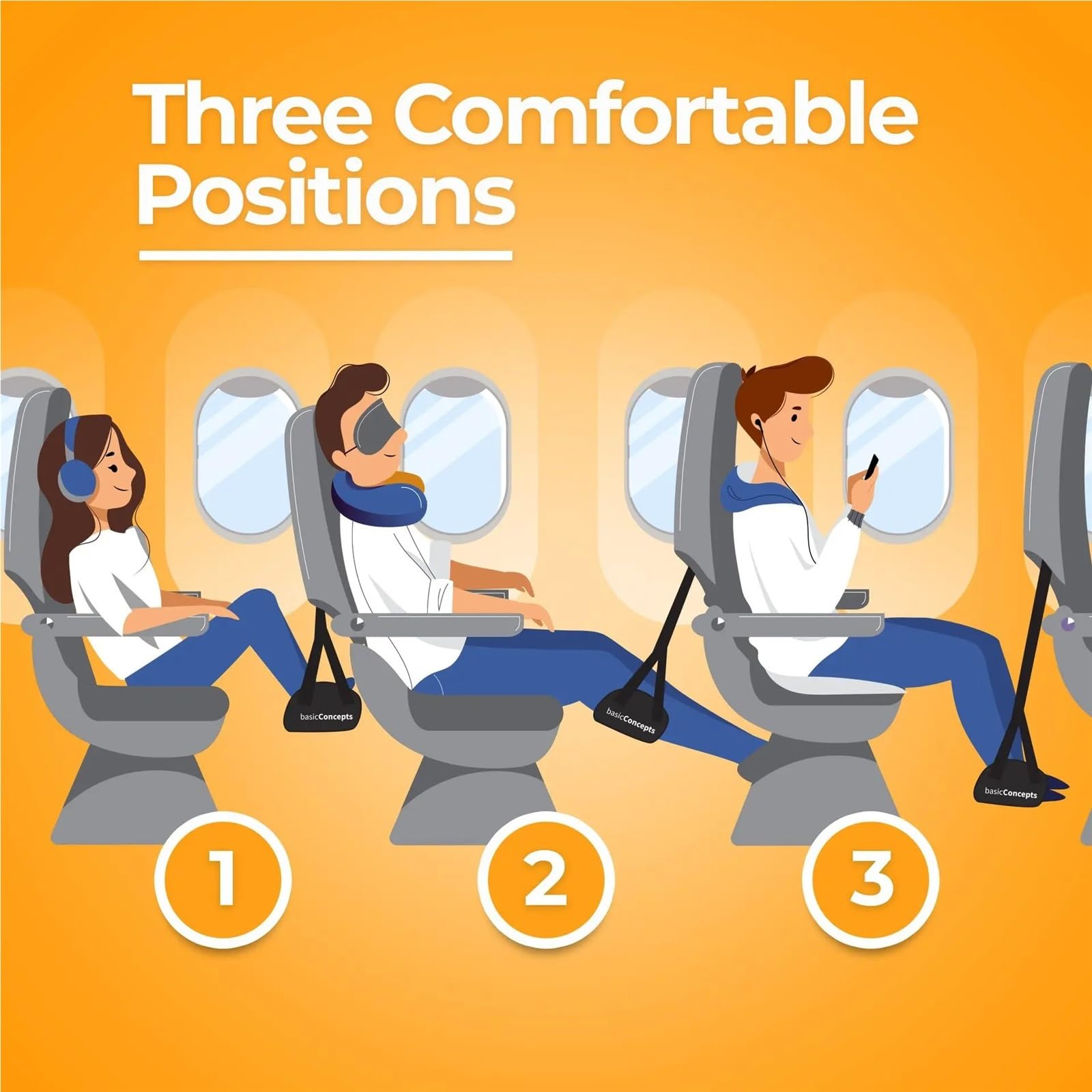 Tappetini per Aerei Amaca for Piedi Regolabile for Viaggi, Auto, poggiapiedi for Aereo, Sospensione for Ufficio, poggiapiedi Semplice for Supporto Gambe, Amaca for Piedi per Viaggio