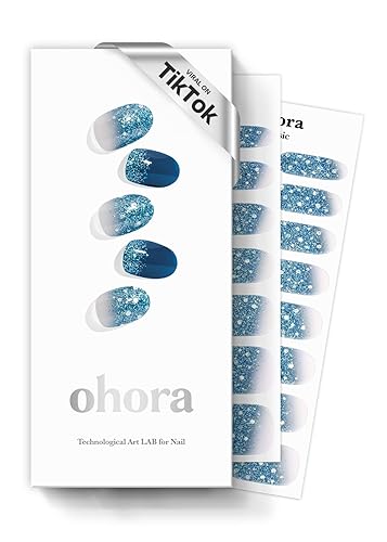 ohora Tiras de gel semicurado de larga duración, fáciles de aplicar y remover, funciona con lámpara ledultravioleta, incluye 2 toallitas, lima y