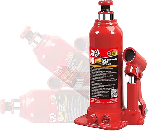 Miniatura 10 de Torin T90413 Big Red Gato Hidráulico de Botella con Estuche de Transporte, Capacidad de 4 Toneladas (8,000 lb)