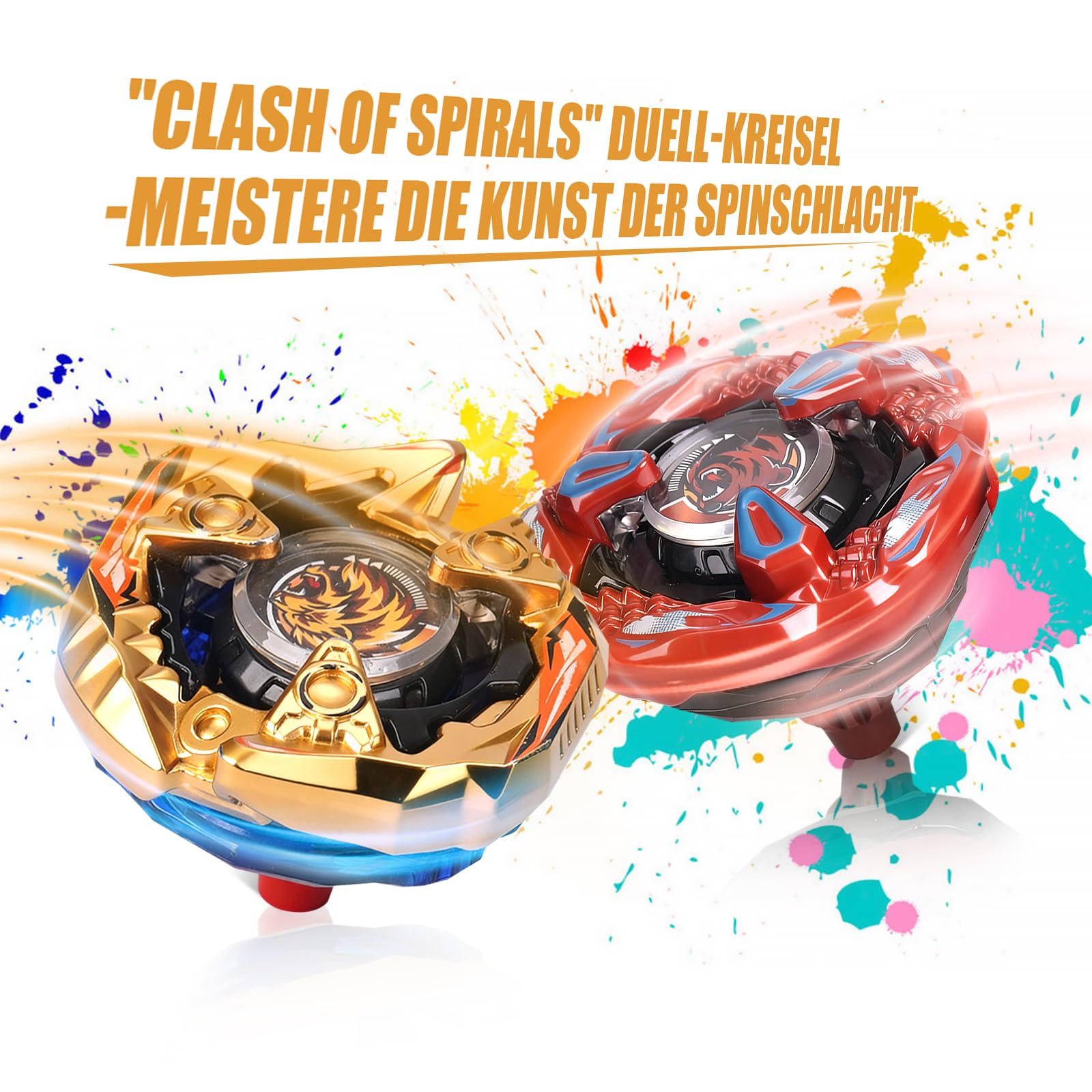 X Battle-Kreisel Set, 12 Spinning-Top-Spielzeuge mit 3 Launchern, 1 Griff & tragbarer Aufbewahrungstasche | Spielzeuggeschenk für Jungen & Mädchen ab 6 Jahren