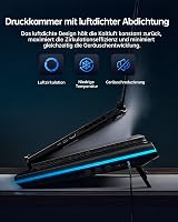 llano V12 Ultra laptop hűtőpad RGB, intelligens hőmérséklet-szabályozás, 15-21 colos laptopokhoz 4