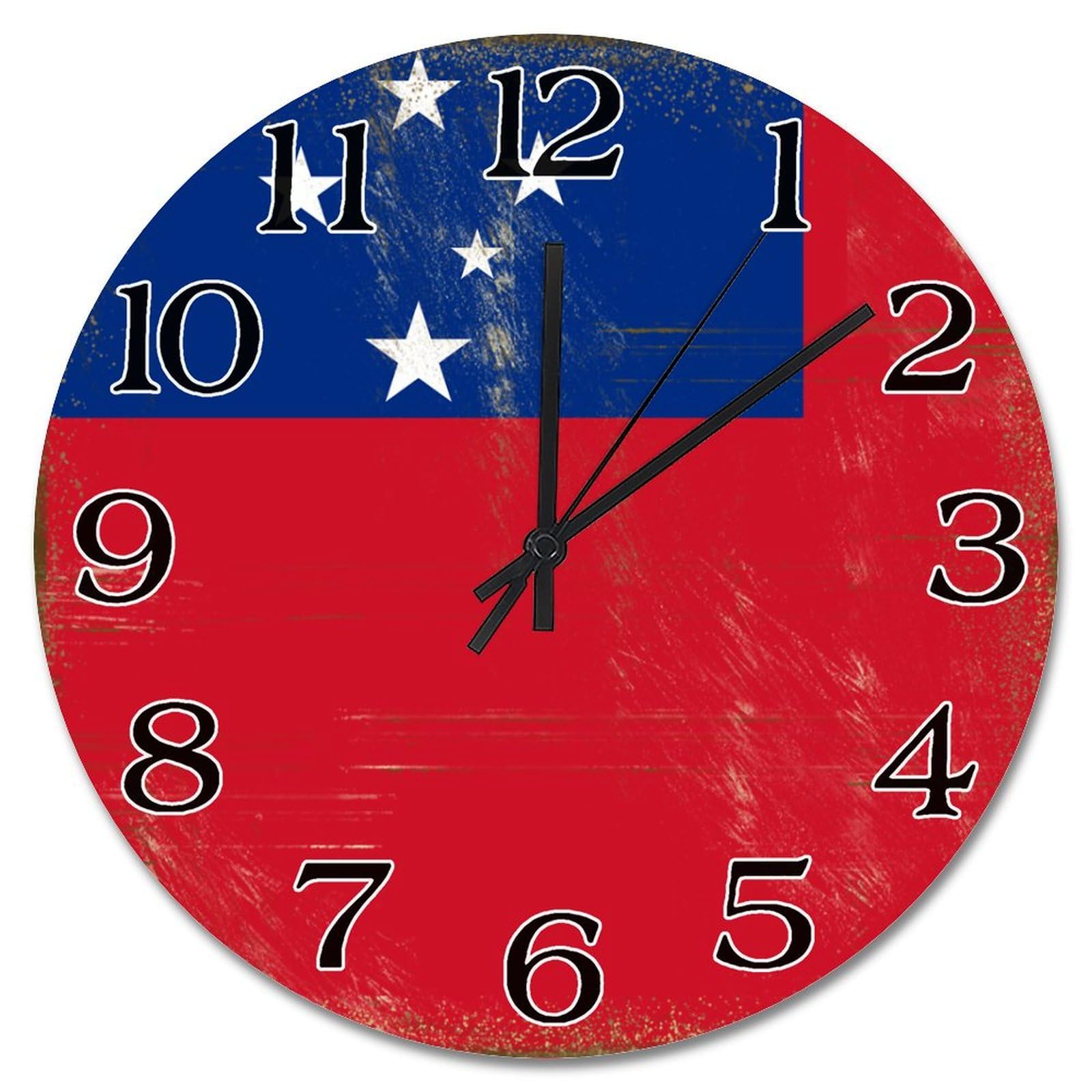 Horloge murale en bois cadeau exotique theme Samoa 38cm