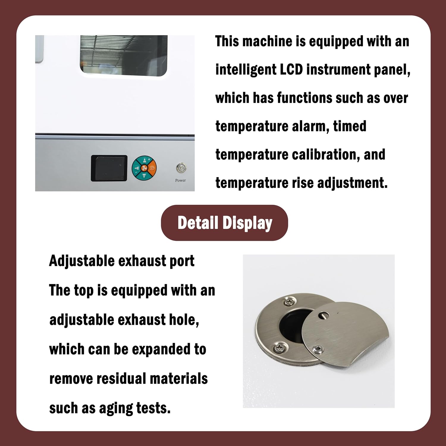 Digital Forced Air Convection Drying Oven Lab Blast Drying Oven Industrial Drying Baking Heat Treatment Intelligent Temperature Control 110V 1.5KW 72L
