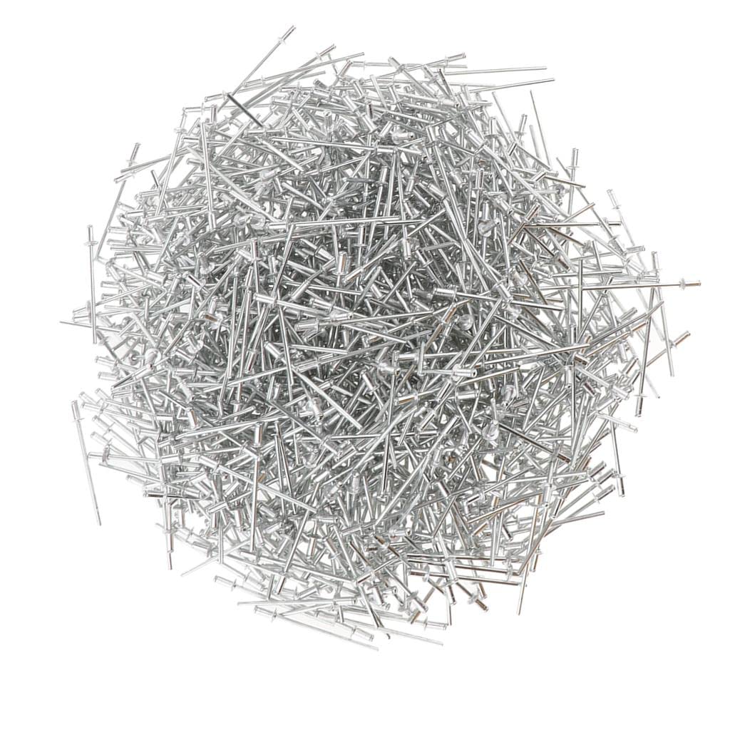 1000 Rivets Aveugles en Aluminium, Rivets à Noyau Ouvert, Rivets Assortis, Résistants à La Rouille, Robustes, pour Les Projets de Construction et Les, 2.4x5mm