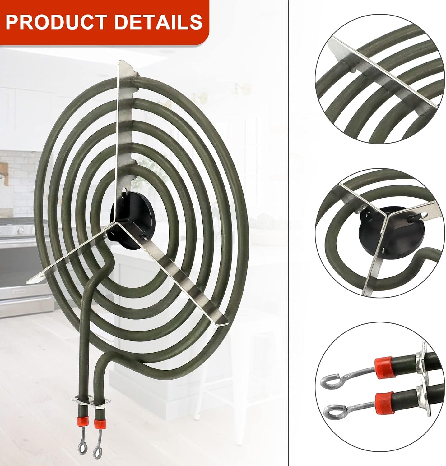 2 Pack MP21YA Electric Range Burner Element Unit 8" Replacement for Hard-wick & Ken-more & May-tag & Nor-ge & Whirlpool Electric Range Stove - Fit MP22YA Range Stove Burner