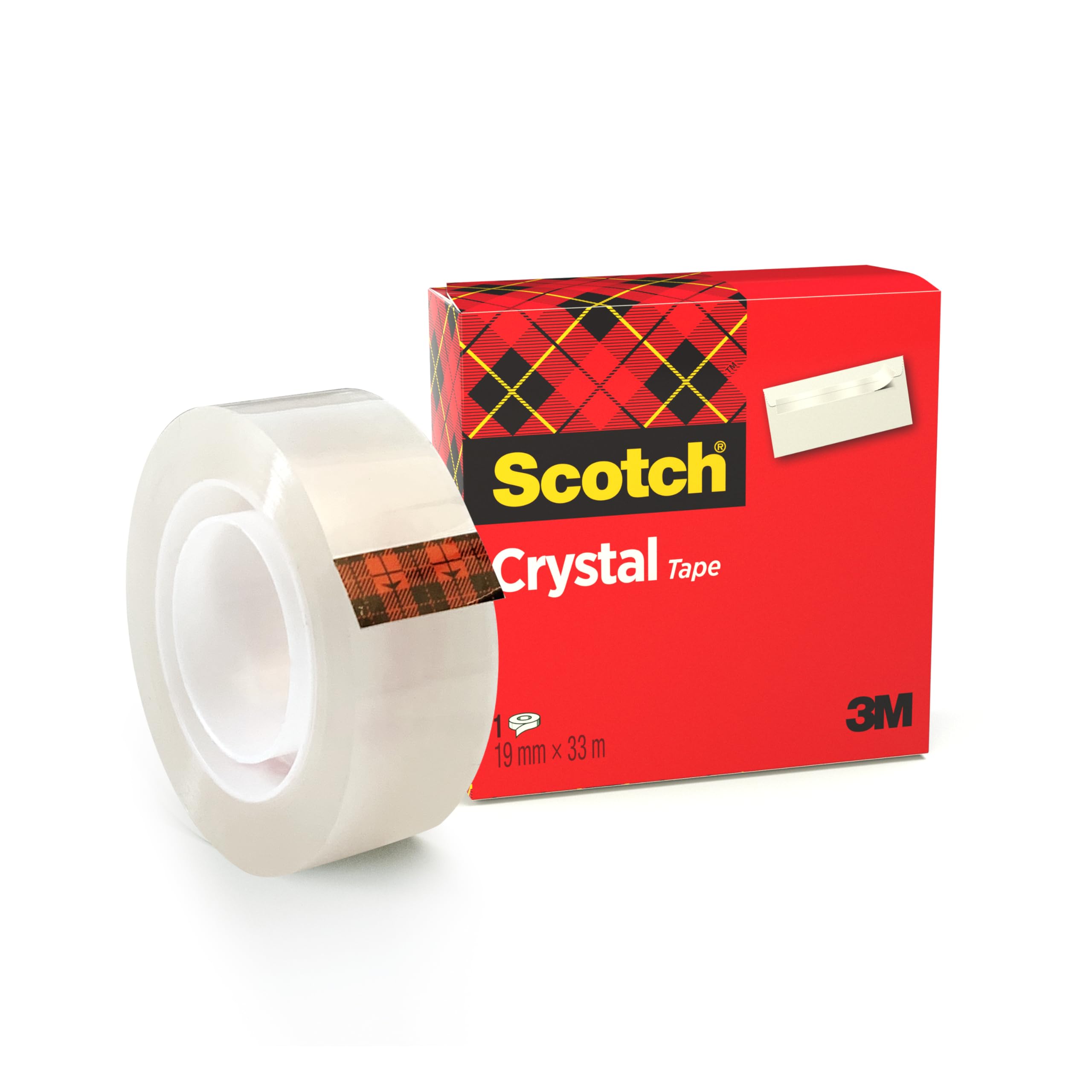 3m Scotch Crystal Tape Clear Glossy refil 19mm x 33m
