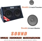 Coolmusic 120W Amplificateur de guitare acoustique alimenté par batterie avec effet de retard du choeur réverbère, 7 Entrées