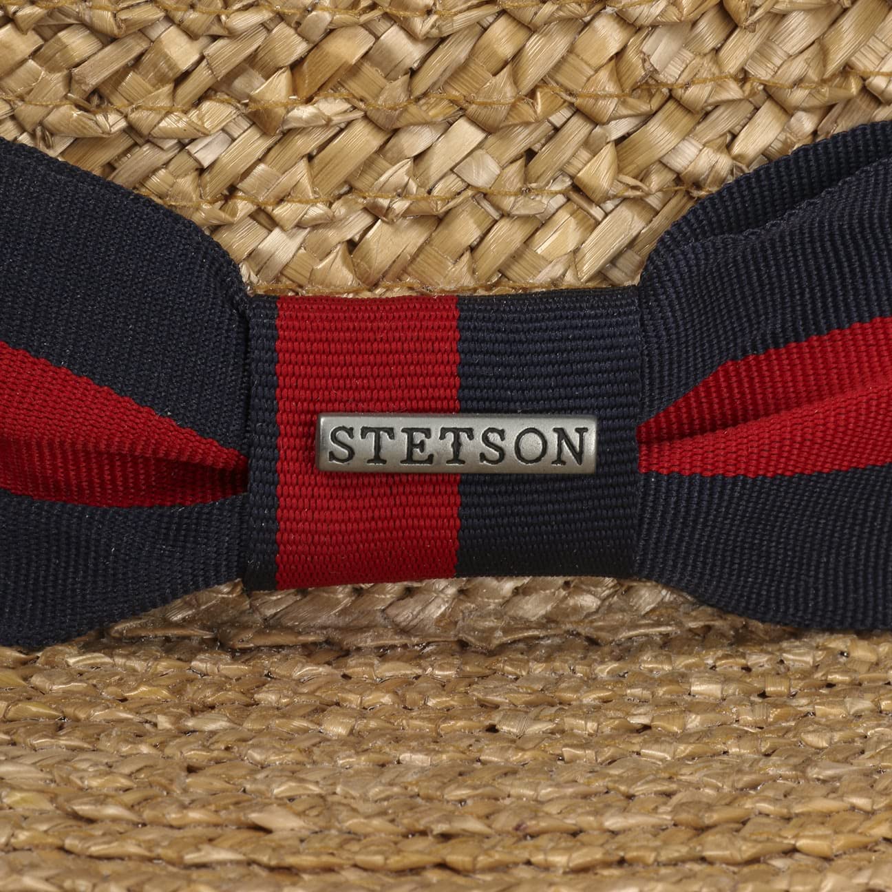 Stetson Cappello in Paglia di Grano Boater Donna/Uomo - Estivo da Sole con Nastro Grosgrain Estate Primavera/Estate