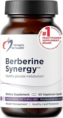 Designs for Health Berberine Synergy - Berberina HCL 400 mg + ácido alfa lipoico (ALA) para metabolismo, salud cardíaca + apoyo hepático -