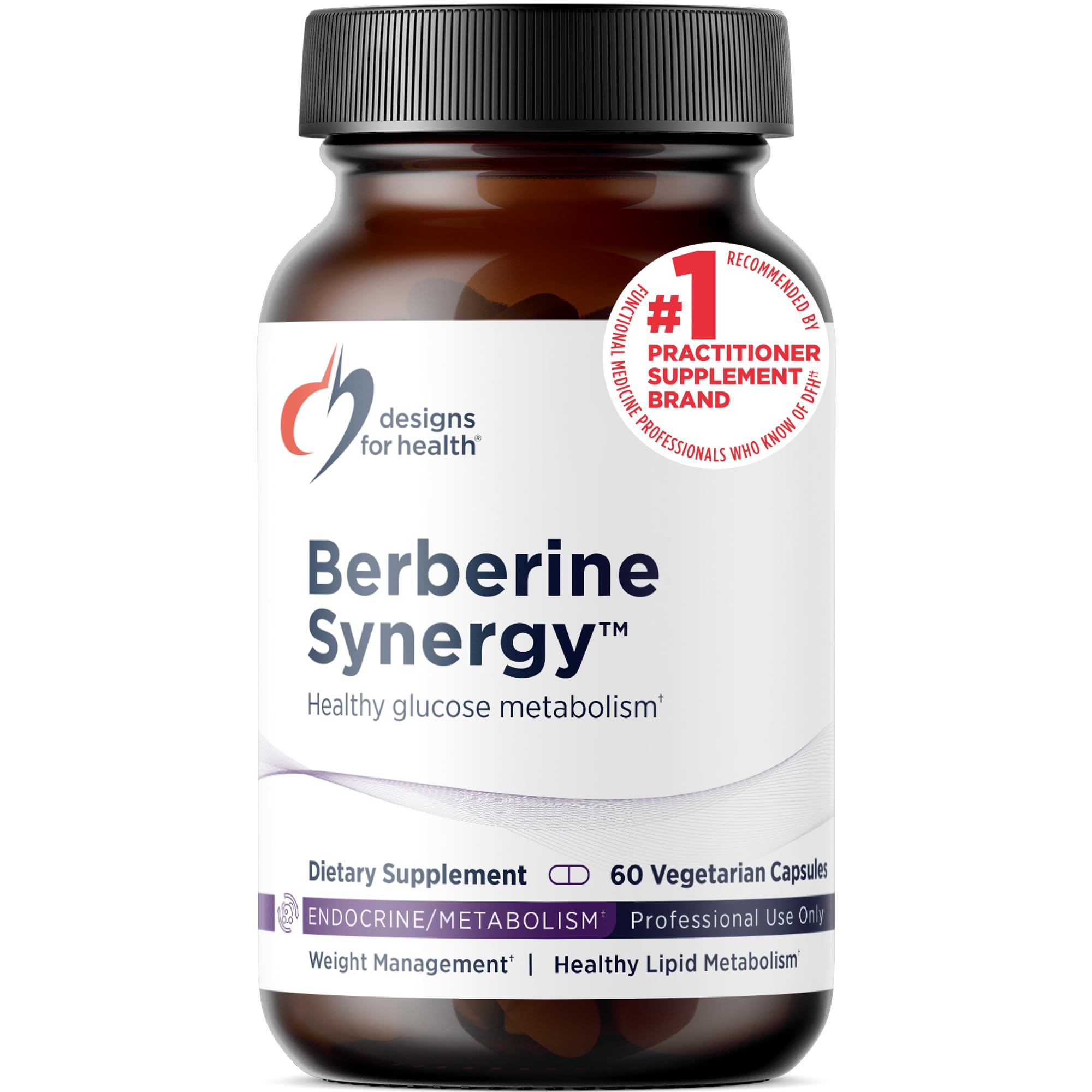 Designs for Health Berberine Synergy - Berberine HCL 400mg + Alpha Lipoic Acid (ALA) for Metabolism, Heart Health + Liver Support - Vegan, Non-GMO Supplement (60 Capsules)