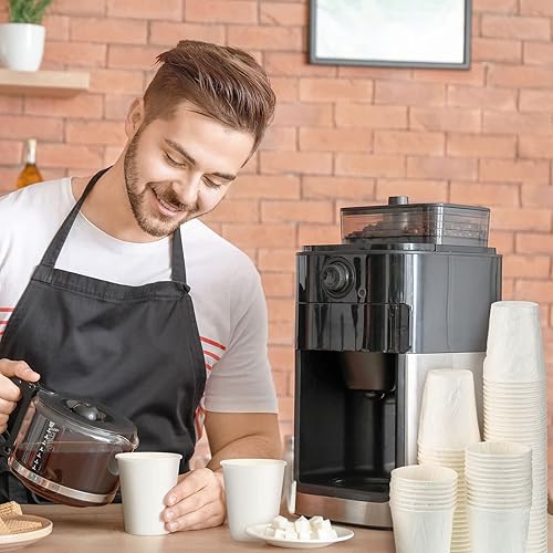 Miniatura 5 de Vesici Paquete de 1000 vasos de papel desechables envueltos individualmente de 9 onzas tazas de papel blanco a granel tazas de café frías tazas de